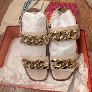 Tory Burch sandals.